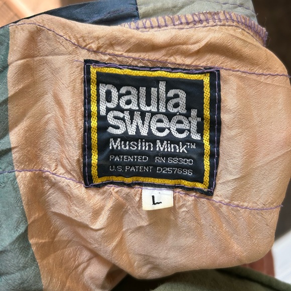 Vintage Paula Sweet Muslin Mink Colourful Cardigan Jacket - Picture 6 of 6